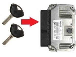 BMW 2x chip key → unit - Click Image to Close