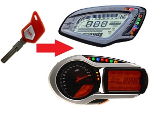 MV Agusta programming 1x transponder chip key → unit