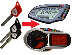 MV Agusta programming 3x transponder chip key → unit