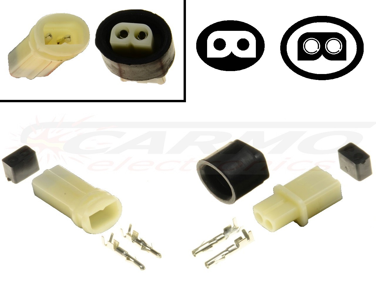 2 pin YPC Sealed connector set - Click Image to Close