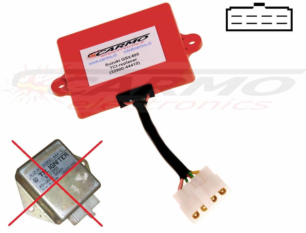 Suzuki GSX250 GSX400 CDI igniter BB1205 BB1213 32900-44410 - Click Image to Close