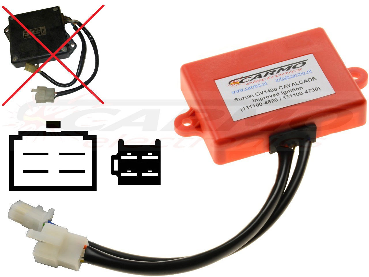 Suzuki GV1400 Cavalcade CDI igniter (131100-4620, 131100-4730) - Click Image to Close