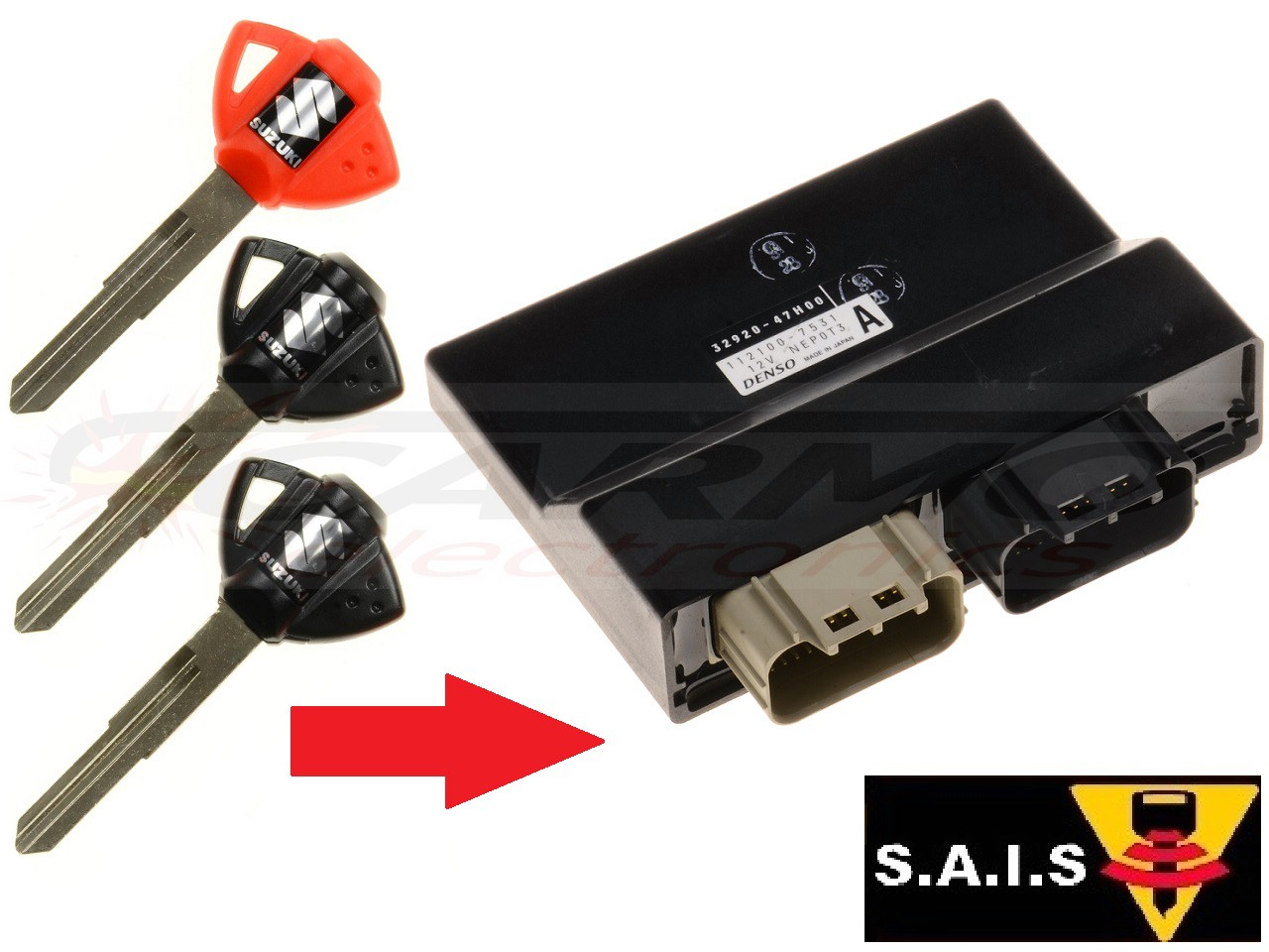 Suzuki 3x SAIS key → unit - Click Image to Close