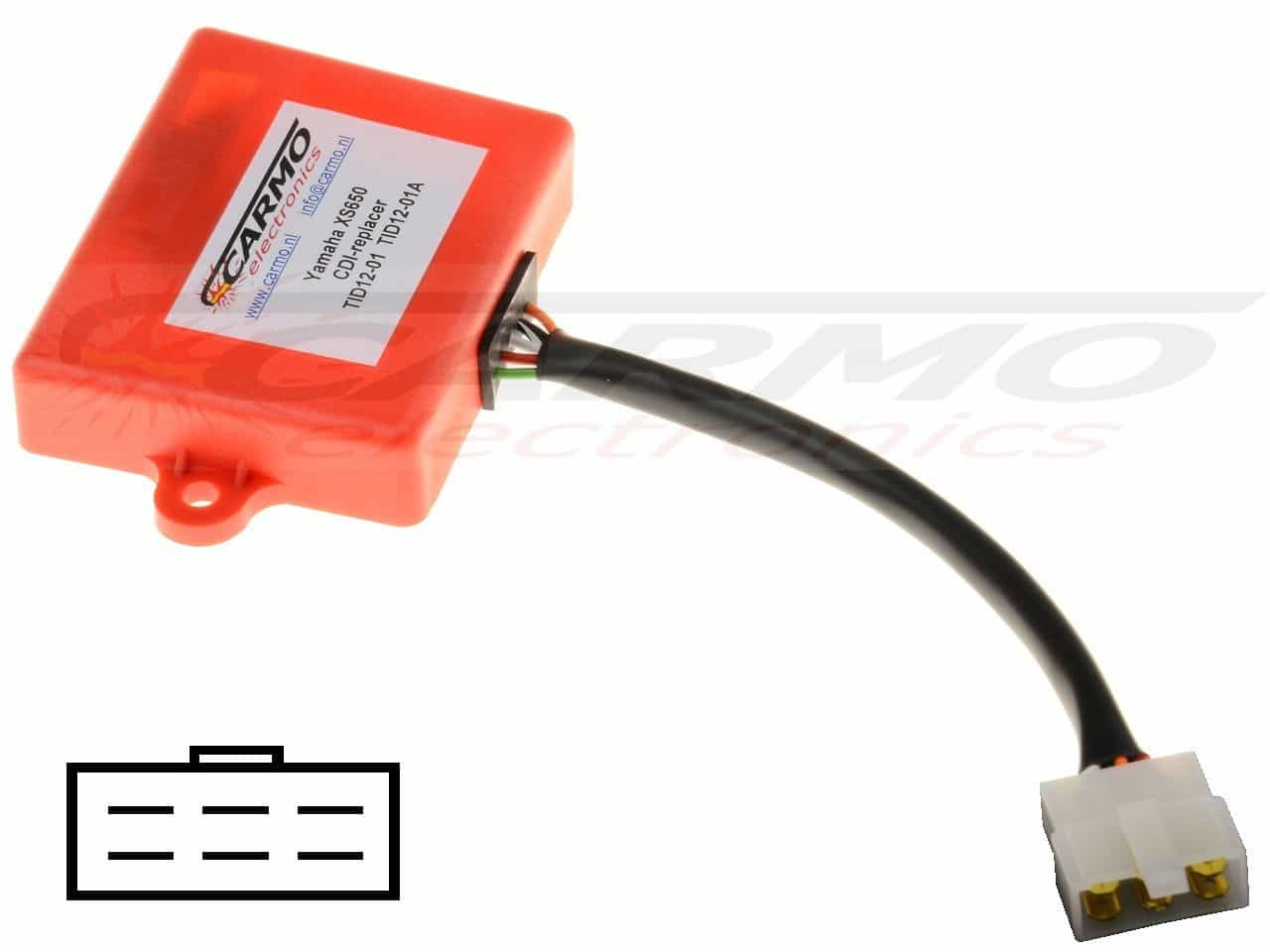 Yamaha XS650 CDI igniter (TID12-01, TID12-01A) - Click Image to Close