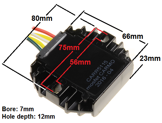 Dimentions voltage regulator airplace 912 914